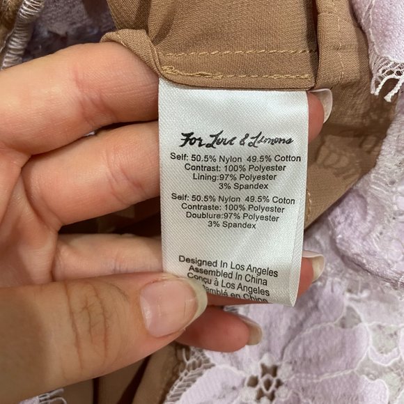 For Love and Lemons Matador Tulle Floral Lace Dress in Lilac Purple - Size Small - Picture 9 of 15